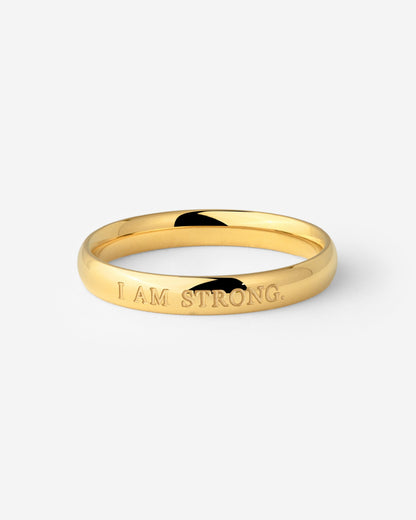 I am strong Ring Gold