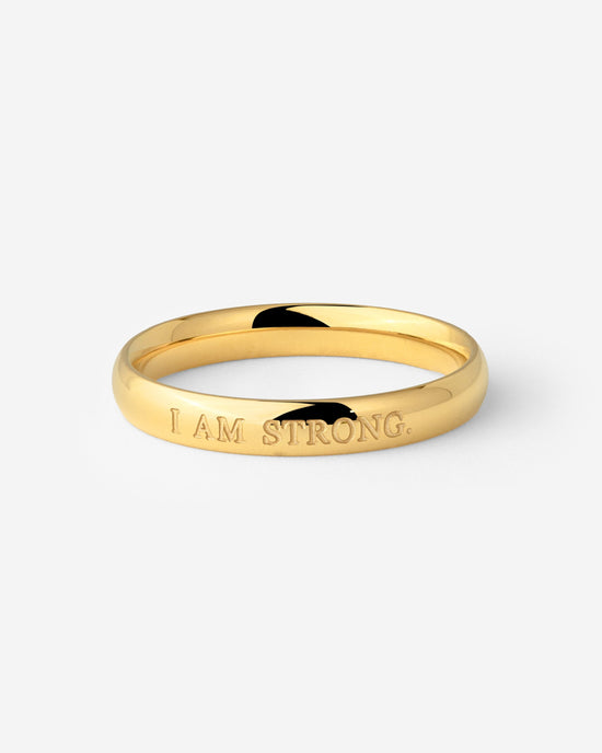 I am strong Ring Gold
