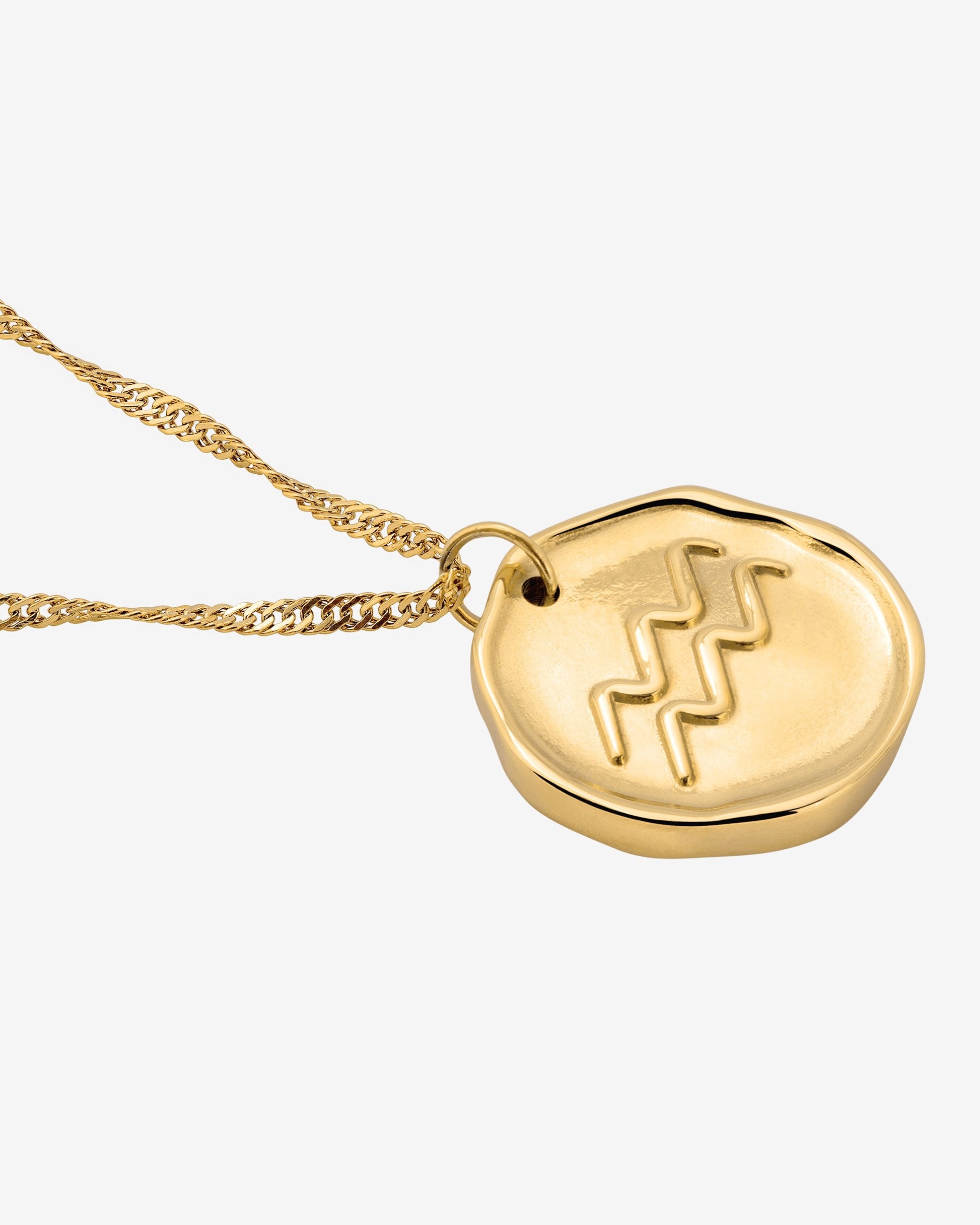 Zodiac Necklace – Aquarius / Wassermann Gold