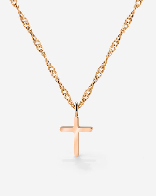 Saints Cross Necklace Roségold