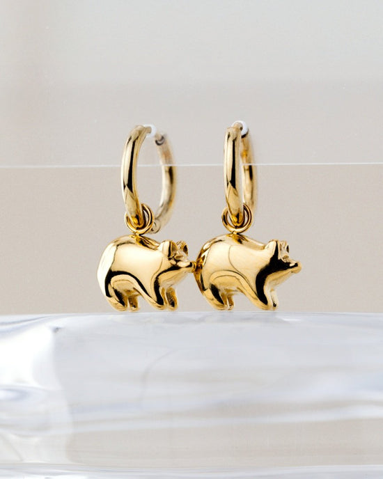 Piggy Hoop Set Small Silber