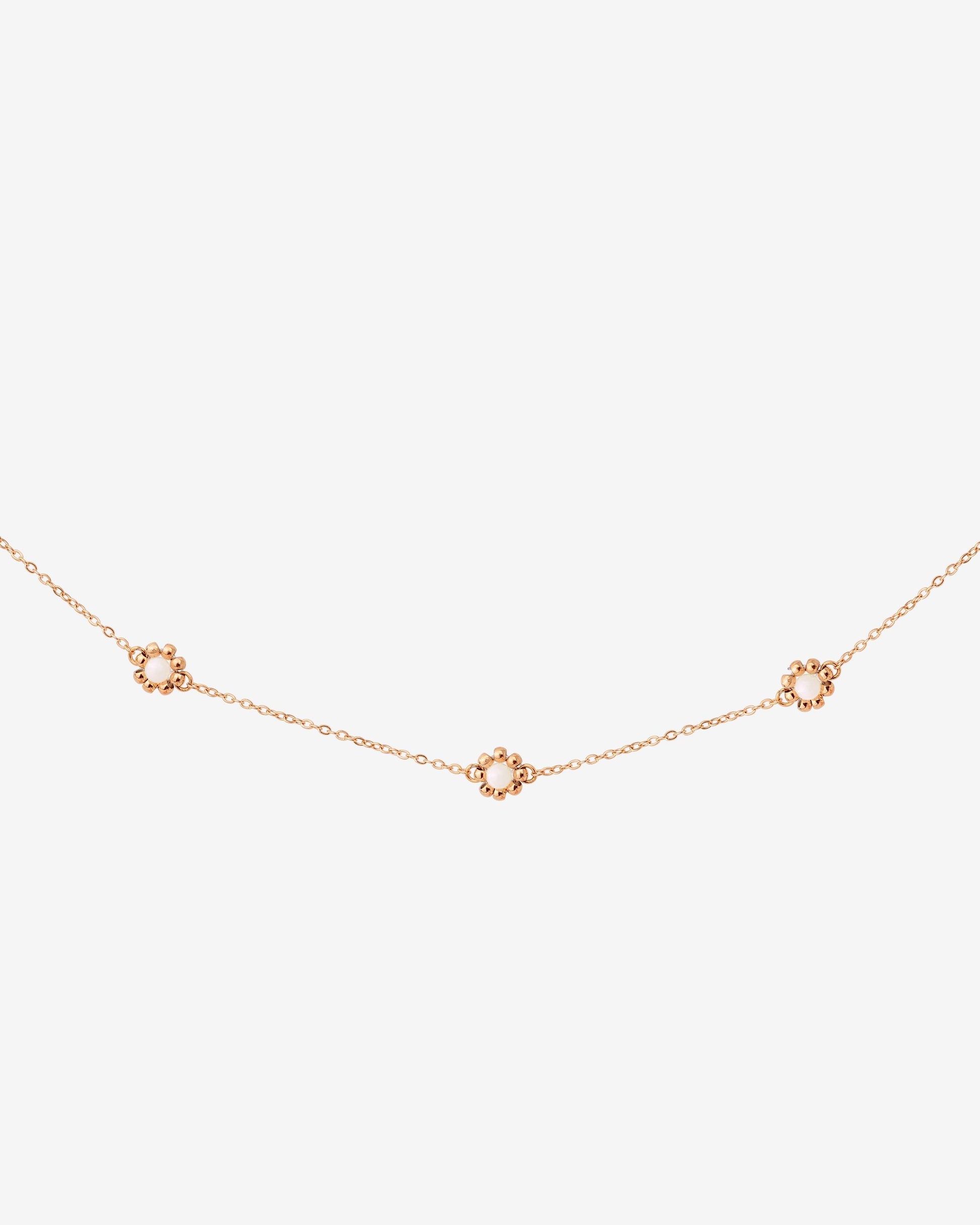 Flower 'n' Beads Necklace Roségold