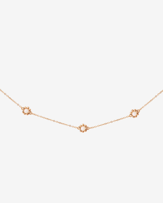 Flower 'n' Beads Necklace Roségold