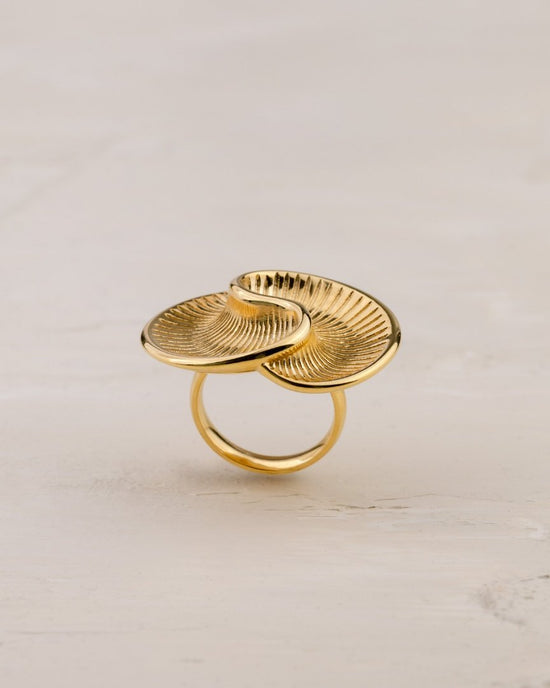 Winding Spiral Ring Gold