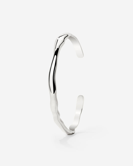 Flowing Bangle Light Silver