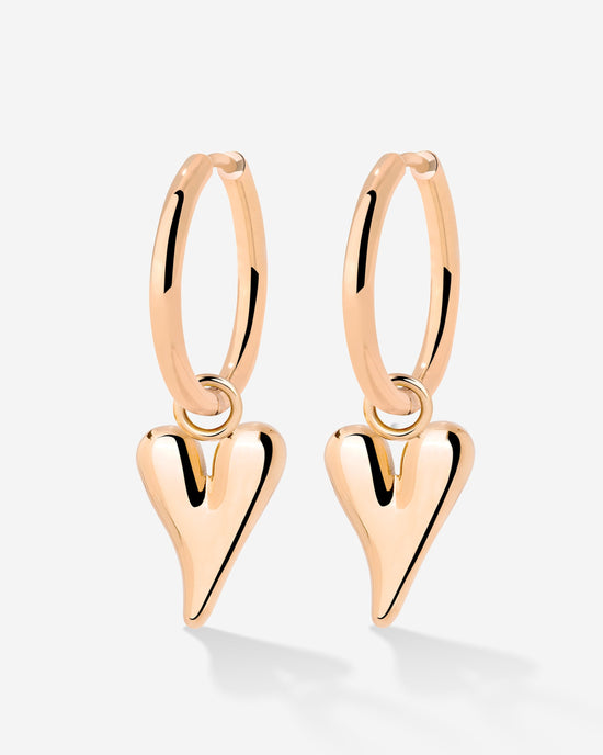 Flowy Heart Hoop Set Medium Roségold