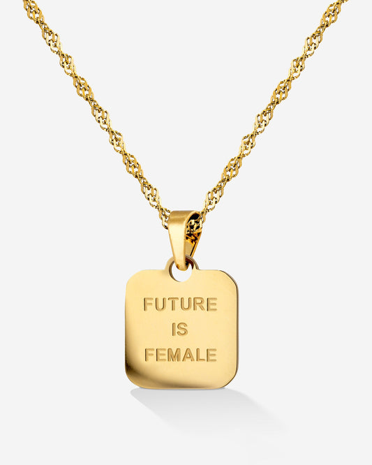 Future is female Necklace Gold