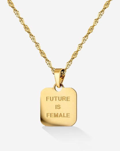 Future is female Necklace Gold