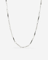 Curved Links Necklace Silber
