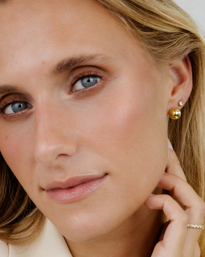 Bubbly Studs Medium Gold