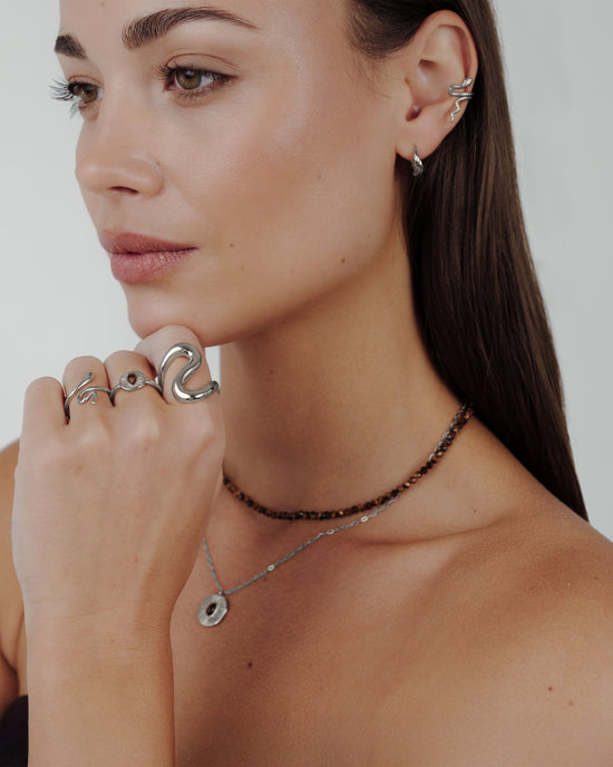 Slim Snake Ring Silber