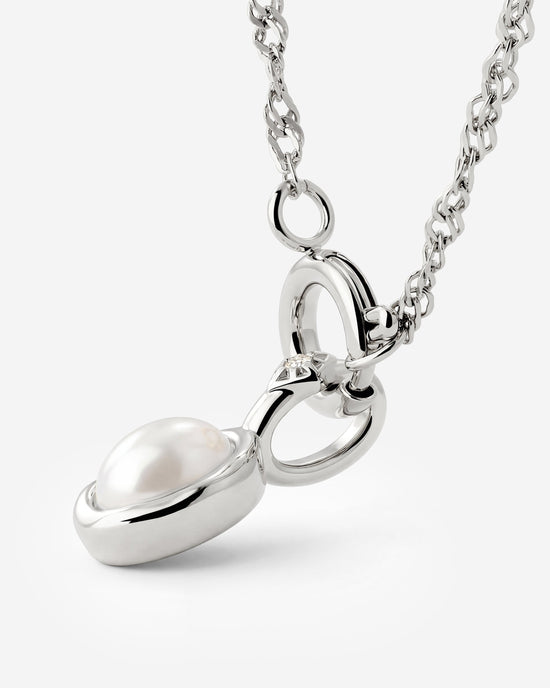 Glazed Singapore Chain Necklace Set Silber