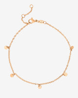 Tiny Coin Anklet Roségold