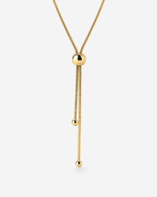 Simple Elegance Y-Necklace Gold