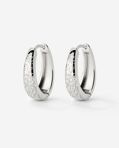 Desert Glow Hoops Silber