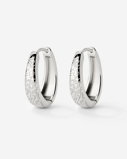 Desert Glow Hoops Silber