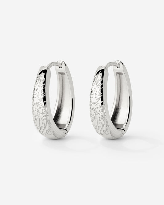 Desert Glow Hoops Silber