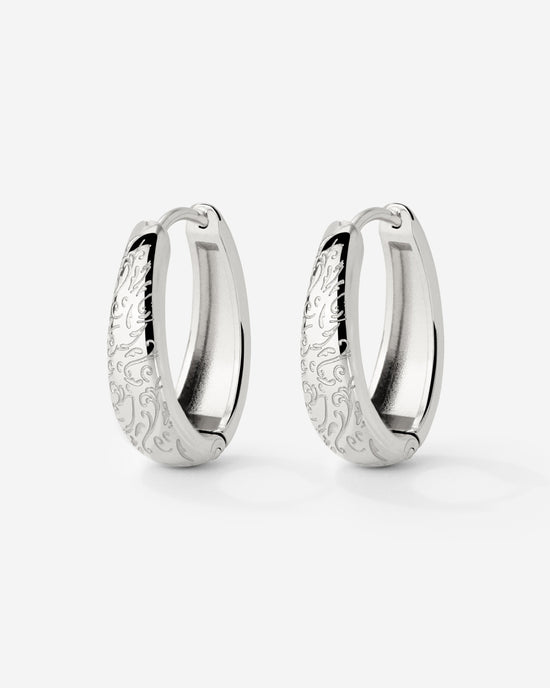 Desert Glow Hoops Silber