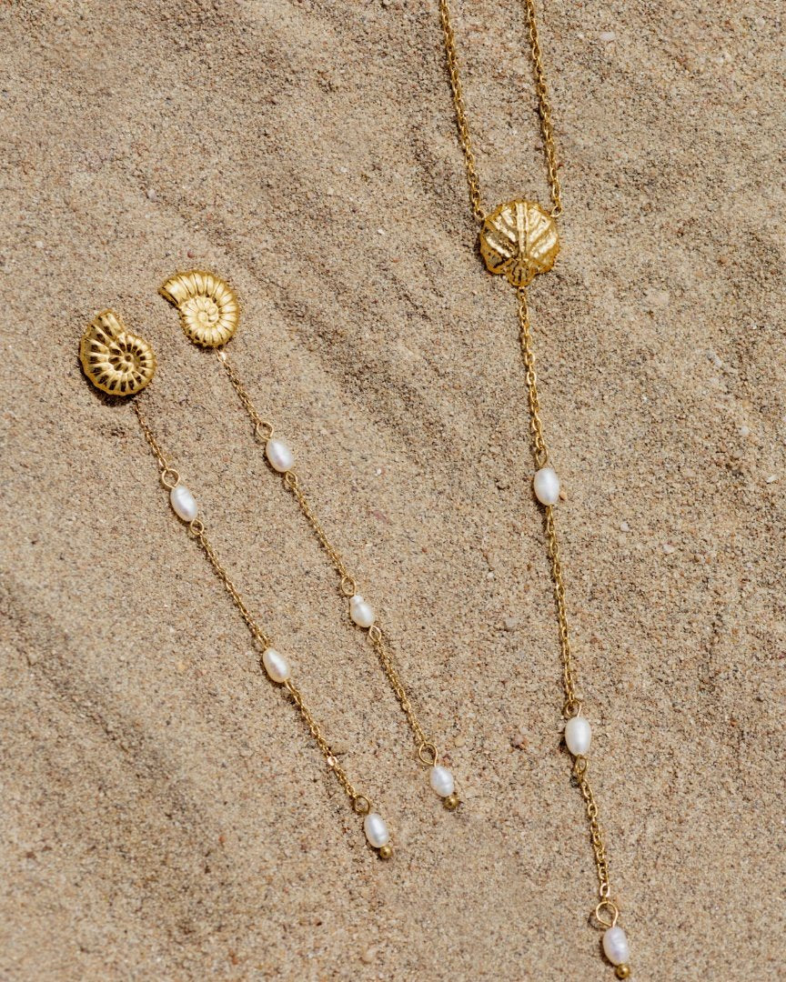 Siren's Spell Pearl Drop Earrings Roségold