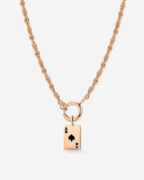 Aced Rope Chain Necklace Set Roségold