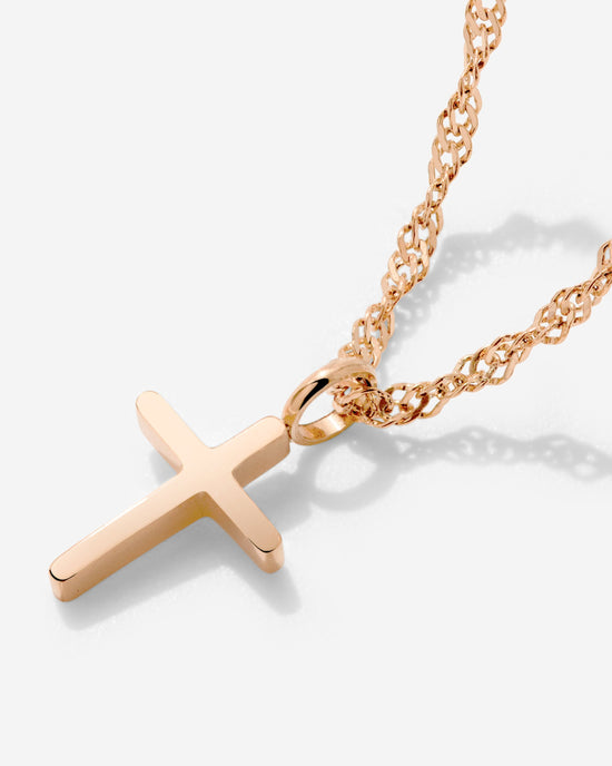 Saints Cross Necklace Roségold
