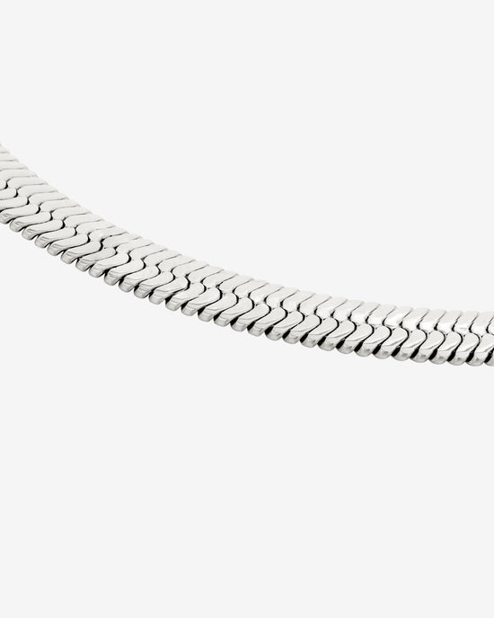 Bold Herringbone Necklace Silber