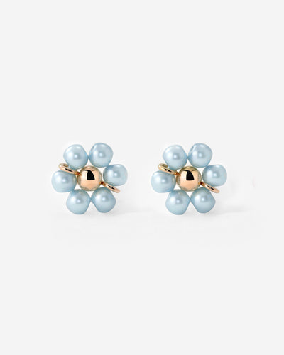 Forever Blue Daisy Studs Roségold