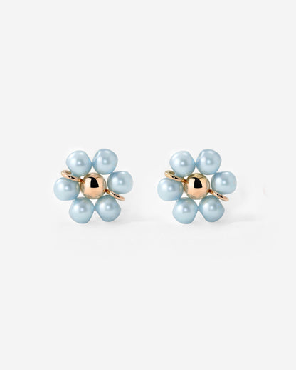 Forever Blue Daisy Studs Roségold