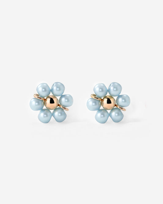 Forever Blue Daisy Studs Roségold