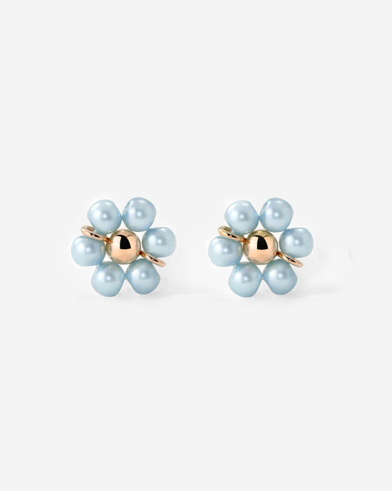 Forever Blue Daisy Studs Roségold