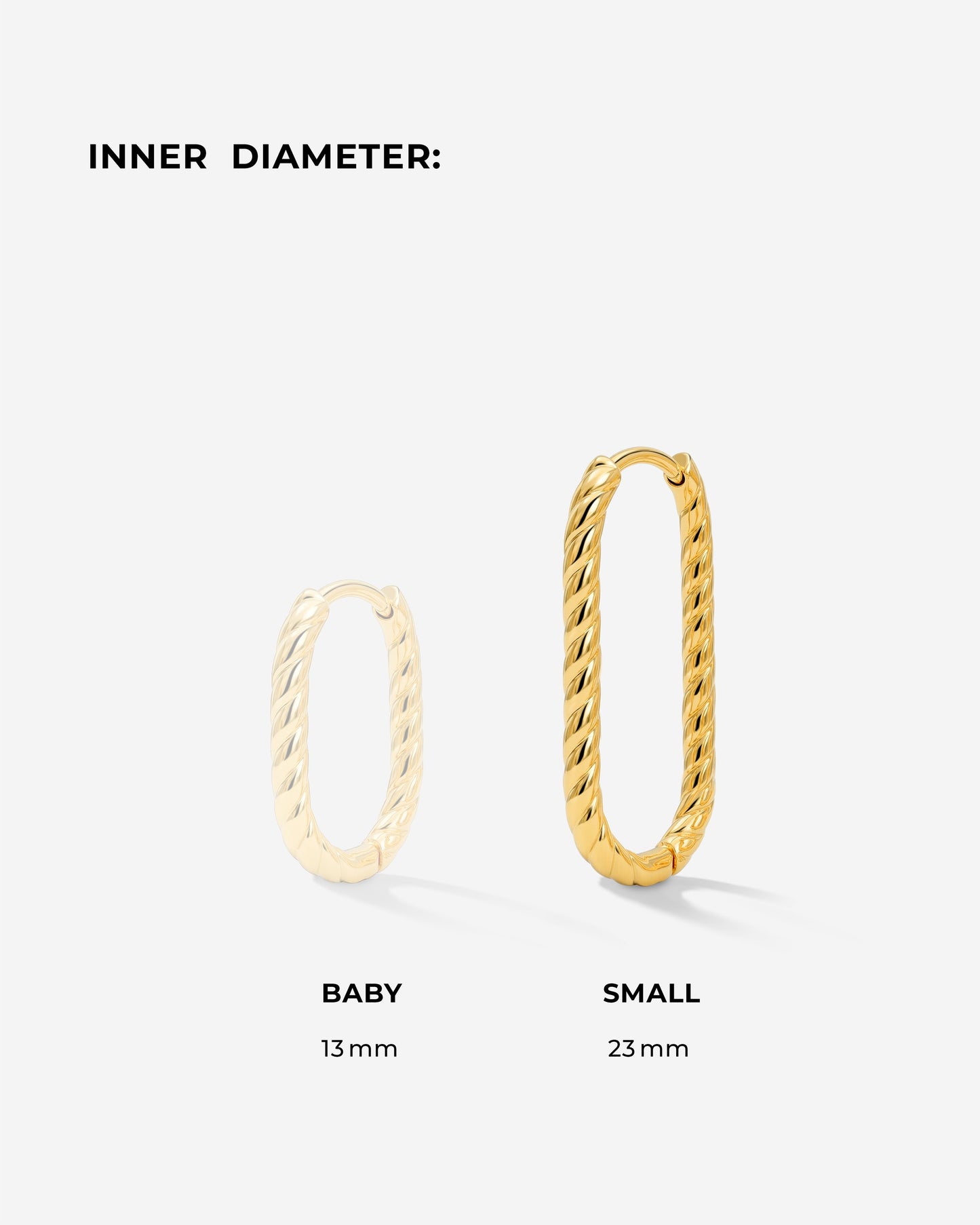 Oval Twisted Hoops Small Silber