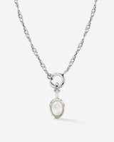 Glazed Singapore Chain Necklace Set Silber