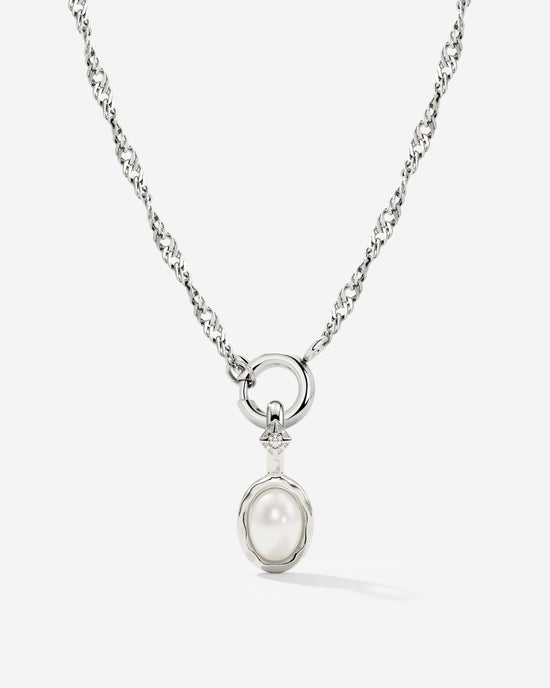 Glazed Singapore Chain Necklace Set Silber