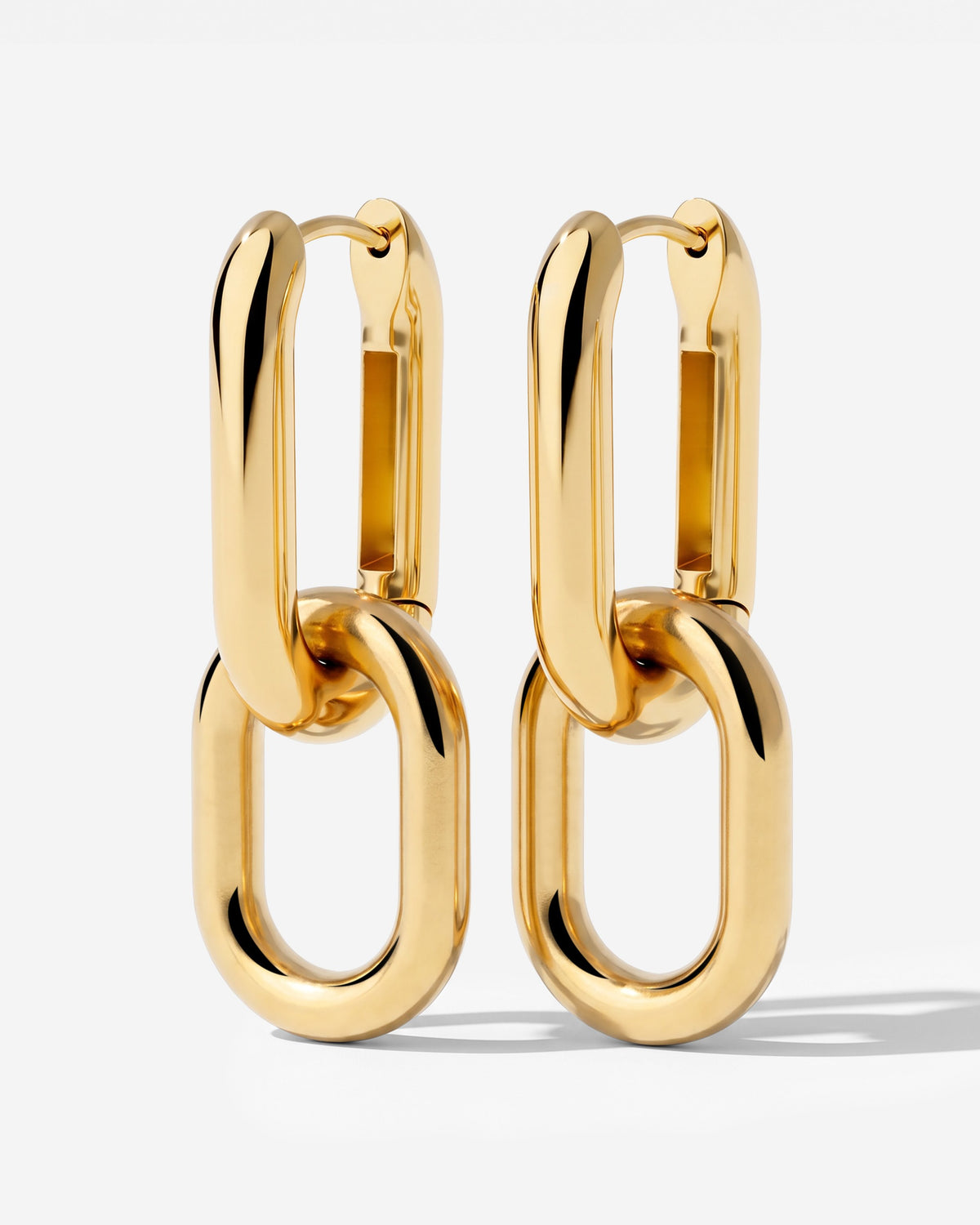 Chunky Bold Oval Hoop Set Small