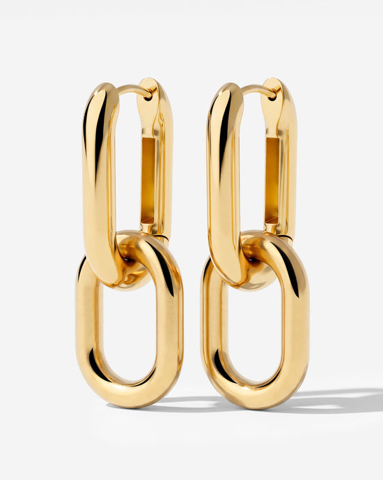 Chunky Bold Oval Hoop Set Small