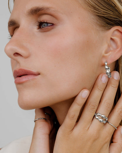 Graceful Curves Ring Silber