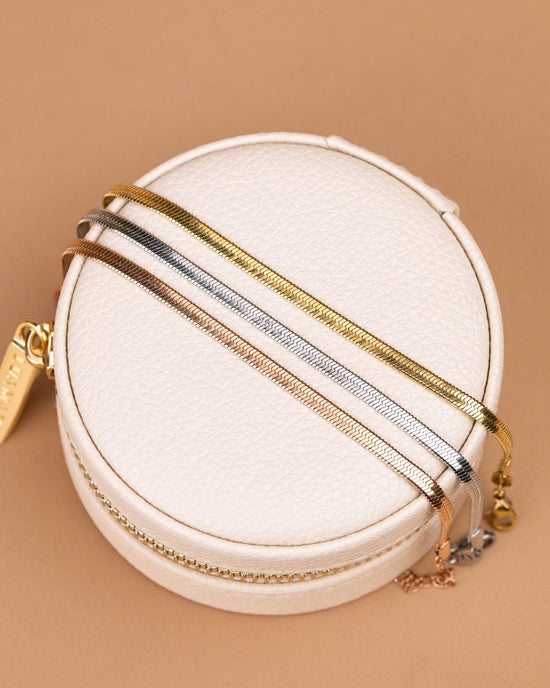Slim Herringbone Necklace Roségold