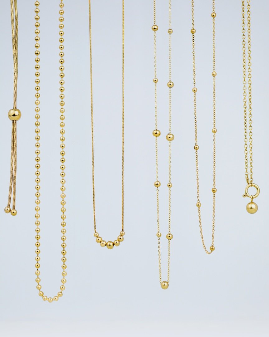 Infinite Beads Necklace Gold