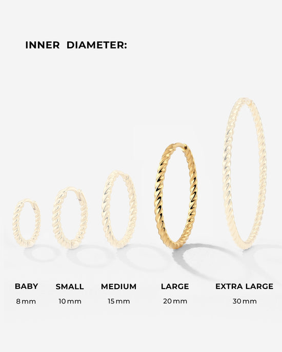 Twisted Hoops Large Gold