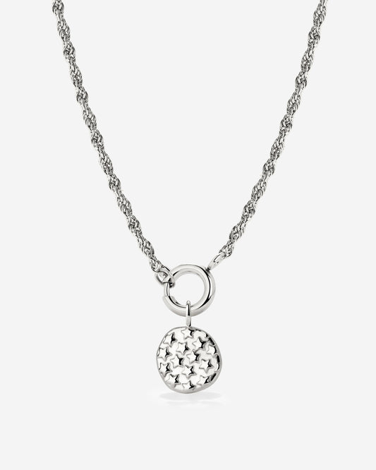 Starry Skies Rope Chain Necklace Set Silber