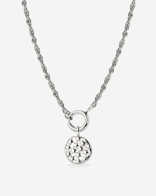 Starry Skies Rope Chain Necklace Set Silber