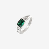 Brilliant Emerald Ring Silber