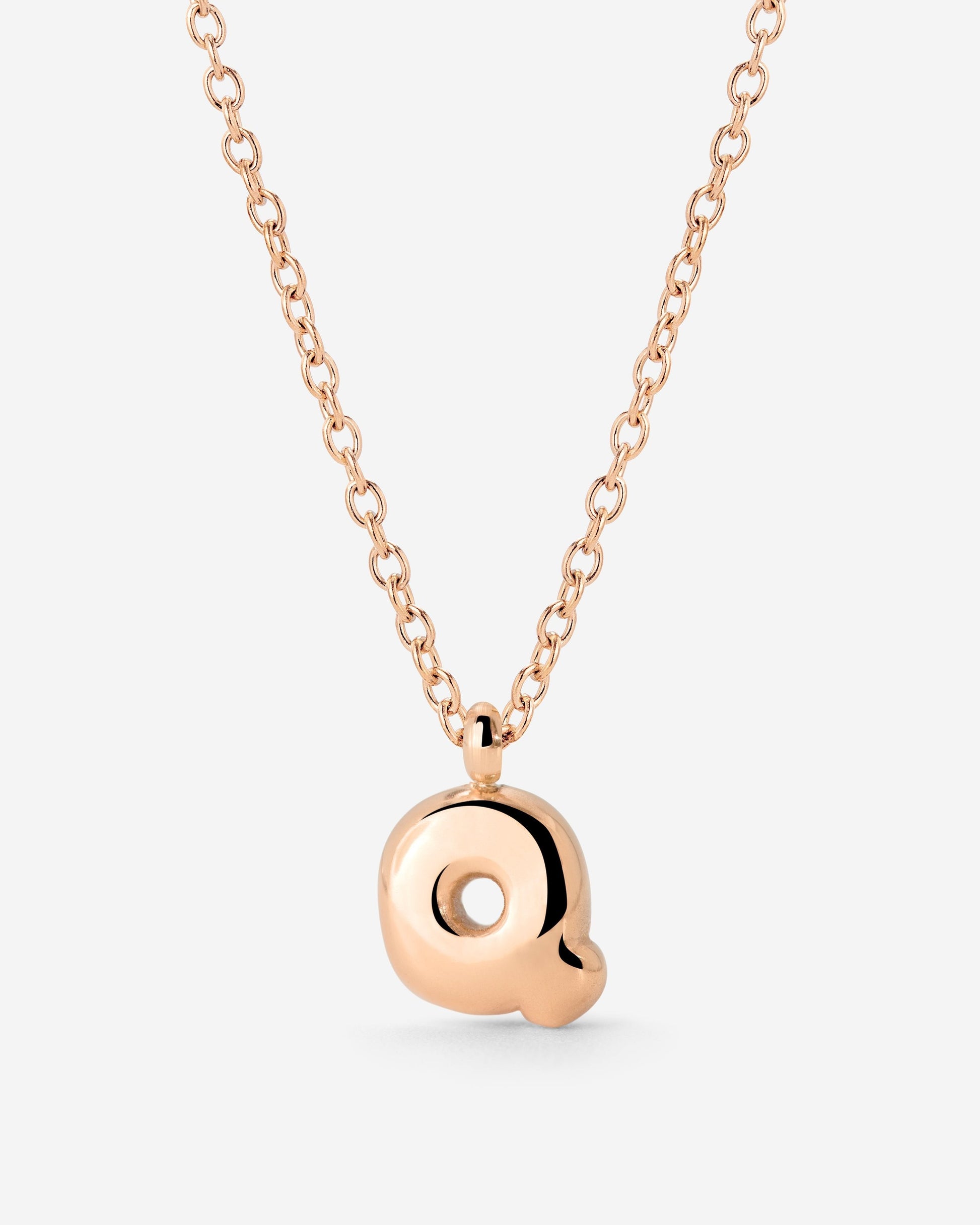 Bubble Letter Necklace Roségold