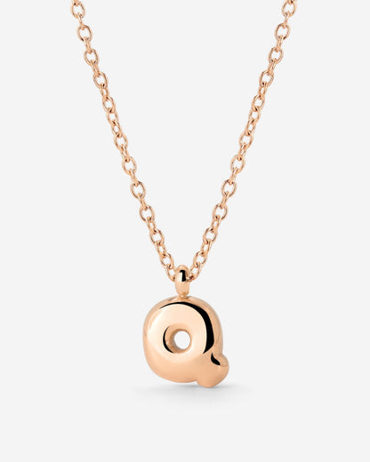 Bubble Letter Necklace Roségold