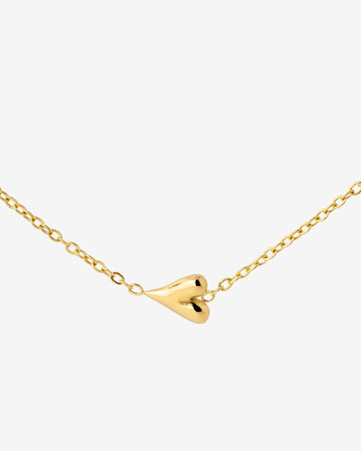 Flowy Heart Necklace Gold