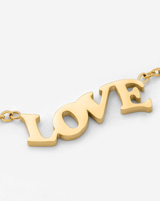 Love is Love Necklace Gold
