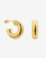 Spiral of Love Hoop Studs Small Gold