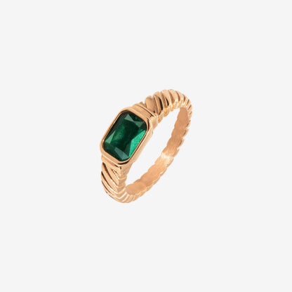 Brilliant Emerald Ring Roségold
