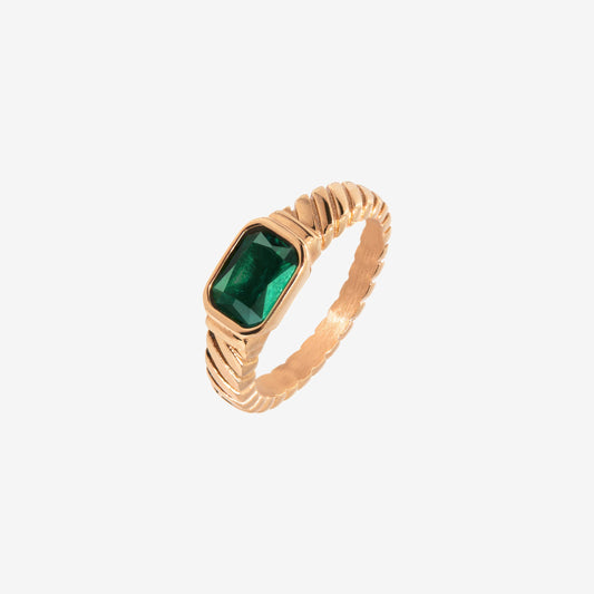 Brilliant Emerald Ring Roségold