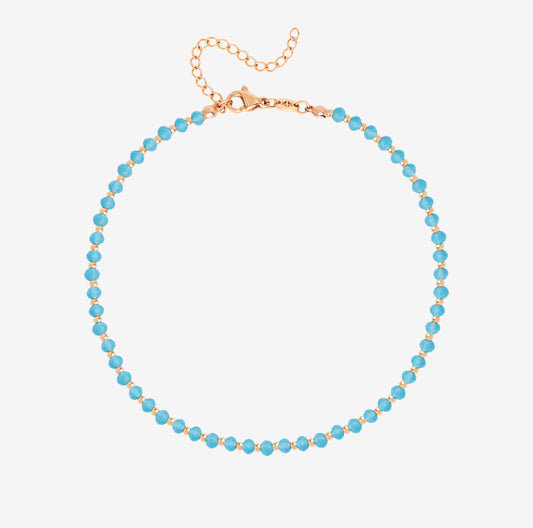Into the Blue Anklet Roségold